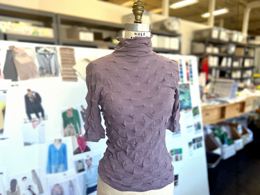 The Origami T-Neck in the Margaret O'Leary design studio.