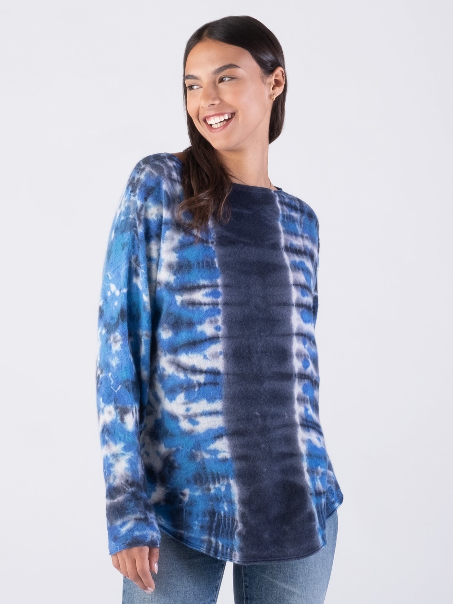 Tie dye sales tunic sweatshirt