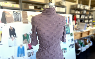 The Origami T-Neck in the Margaret O'Leary design studio.