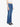 Person wearing blue Mother denim jeans on a white background
