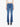 Person wearing blue Mother denim jeans on a white background