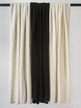 The Cashmere Wrap in Mist, Black, & Ivory by Margaret O'Leary.