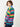 Woman wearing the Connie Cashmere Coat in crayola stripes by Margaret O'Leary.