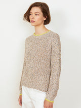 Woman wearing the Frankie Pullover in Sprinkles by Margaret O'Leary.