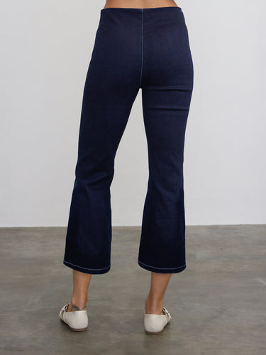 The Denim Crop Flare Pant by Margaret O'Leary.
