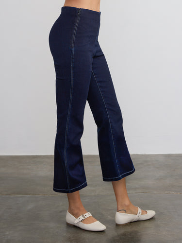 The Denim Crop Flare Pant by Margaret O'Leary.