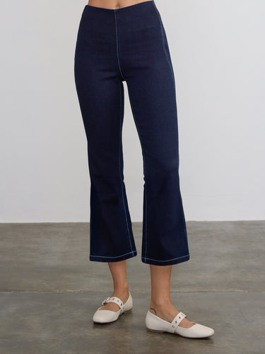 The Denim Crop Flare Pant by Margaret O'Leary.