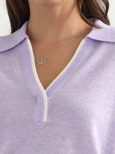 The Cashmere Linen Polo by Margaret O'Leary.