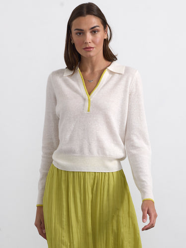 The Cashmere Linen Polo by Margaret O'Leary.