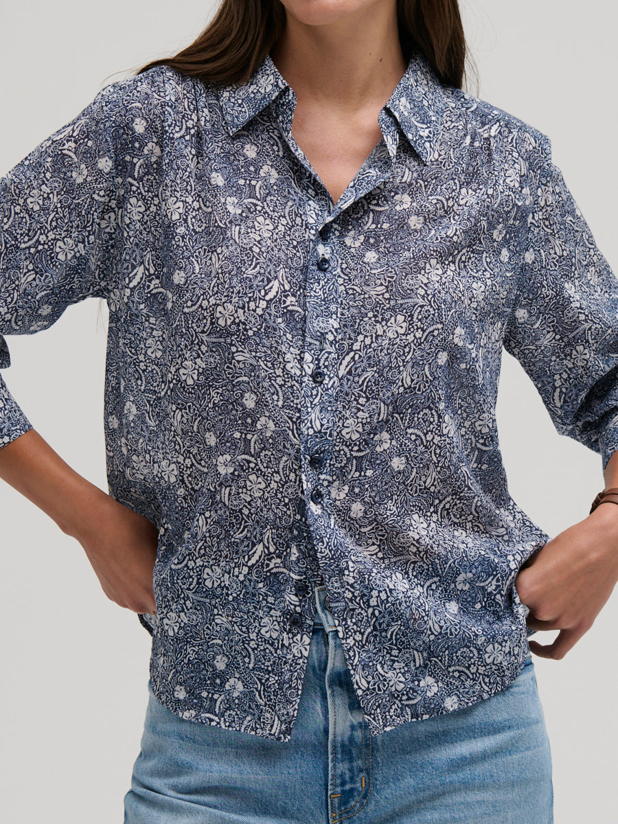 roan dress shirt BOSS Slim-fit Shirt In Stretch-cotton Jersey - Blue