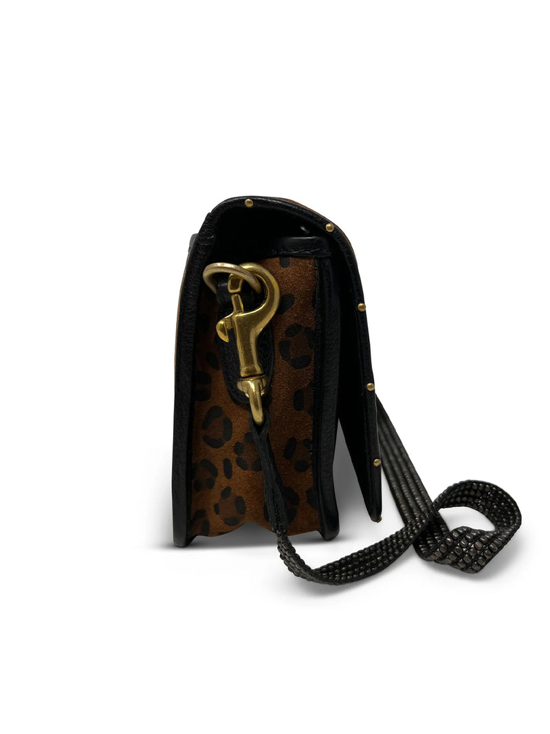 Ochre Leopard Mini Mia Bag by Kempton And Co.