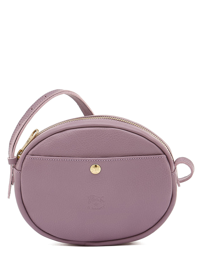Front view of the bag in purple color.