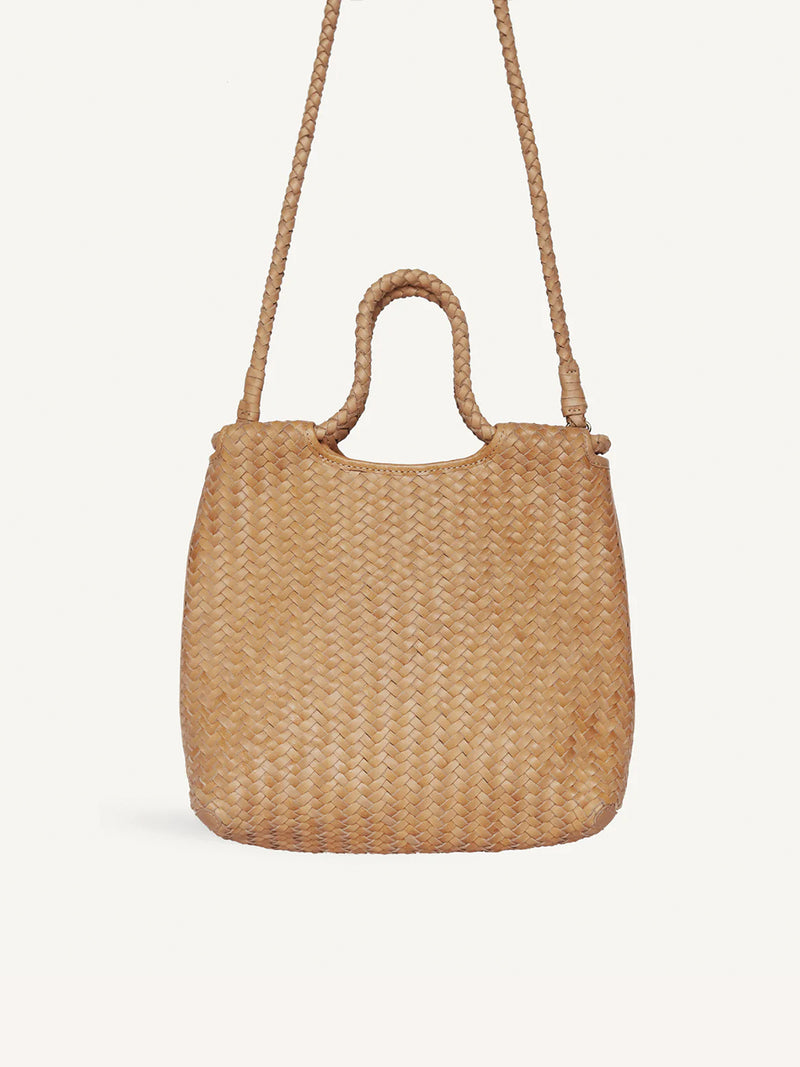 The Mena Crossbody leather bag in Caramel by Bembien.