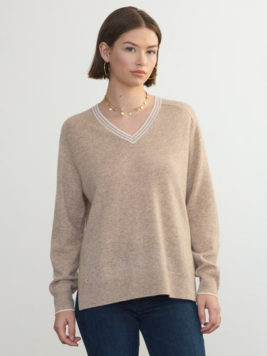 The Boyfriend Cashmere Vee by Margaret O'Leary.