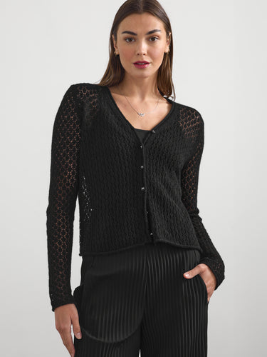 The Lace Vee Cardigan by Margaret O'Leary.