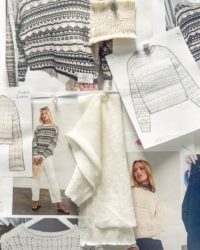 A glimpse of Margaret O'Leary's design process.