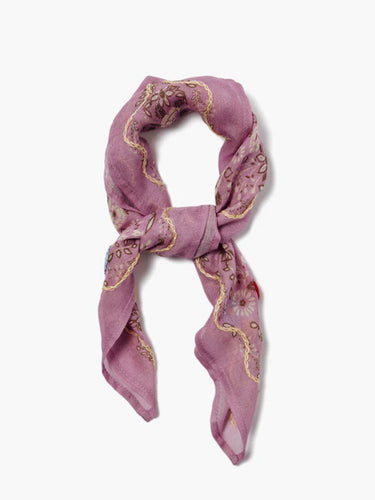 EMBROIDERED FLORAL BANDANA