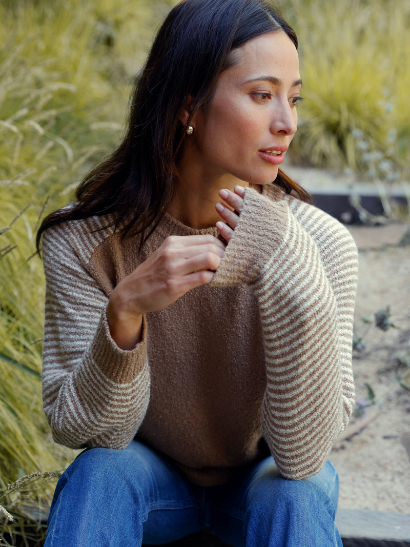 Woman wearing the Lola Pullover by Margaret O'Leary.