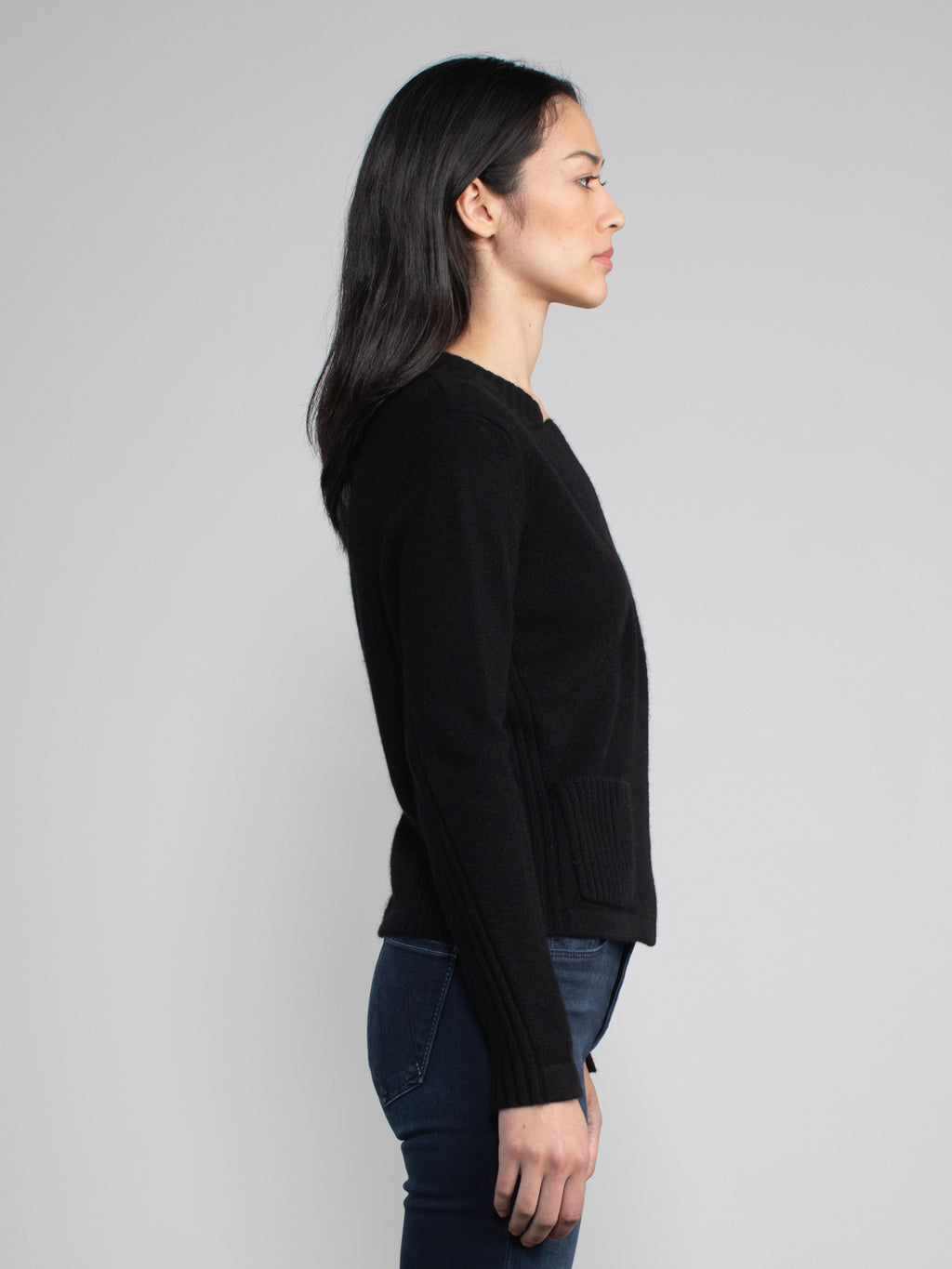 Black cashmere jacket hotsell