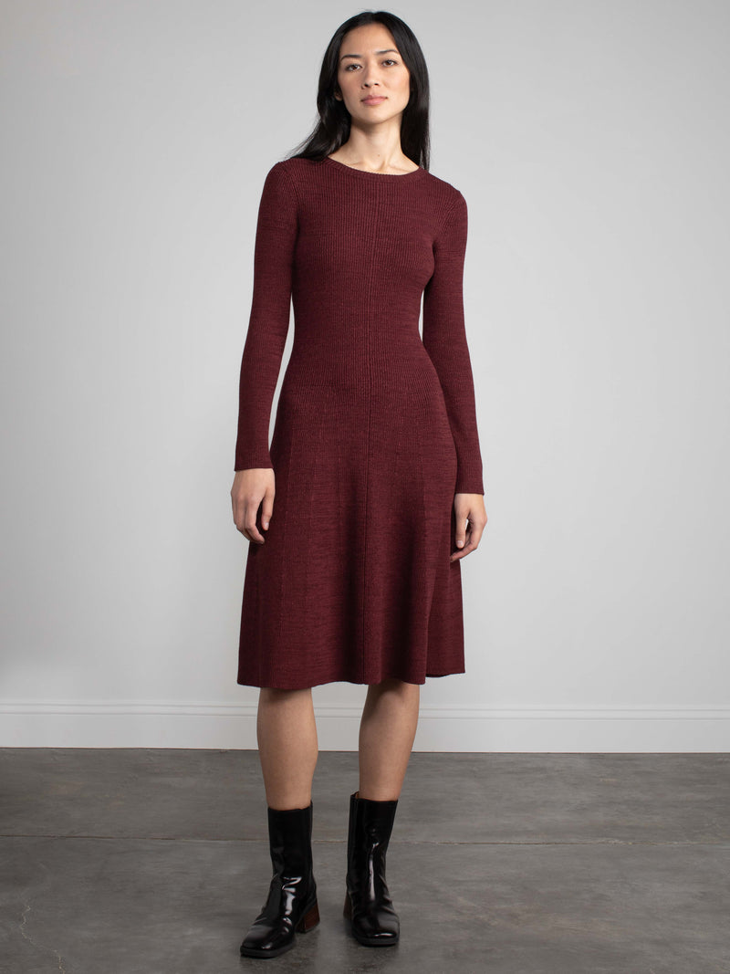 Ribbed fitted hotsell knit dress