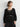 Margaret O’Leary women’s black button-front ribbed cardigan