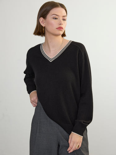 The Boyfriend Cashmere Vee by Margaret O'Leary.