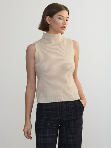 The Anselmo Sleeveless Turtleneck by Margaret O'Leary.
