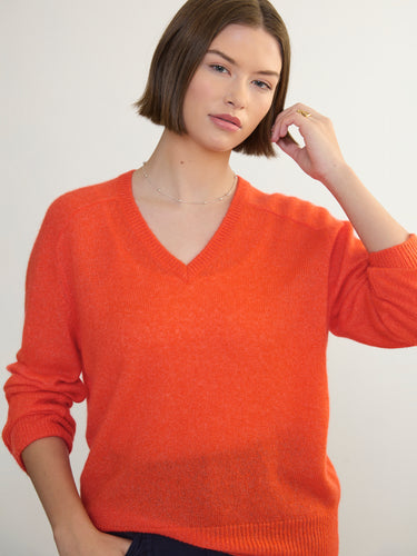 The Vee Neck Raglan Pullover by Margaret O'Leary.
