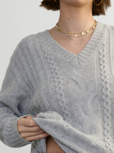 The Bianca Vee Pullover by Margaret O'Leary.