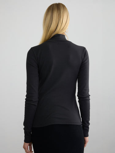 RIBBED COTTON L/S TURTLENECK by Margaret O'Leary
