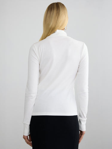RIBBED COTTON L/S TURTLENECK by Margaret O'Leary