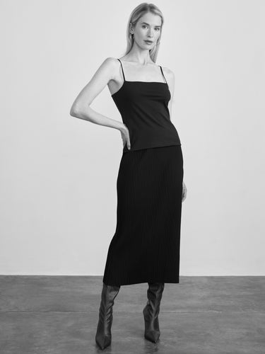STRETCH PIMA SQUARE NECK TANK by Margaret O'Leary