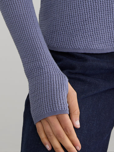 SHIRTTAIL WAFFLE VEE by Margaret O'Leary