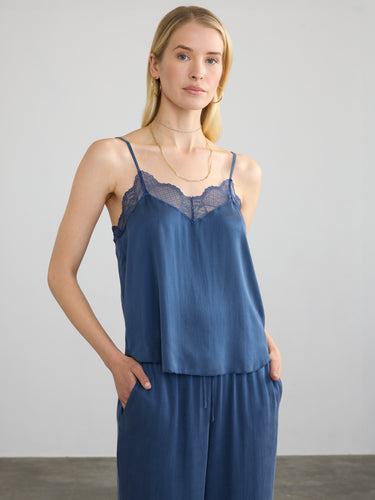 Woman wearing the Silk Cami by Margaret O'Leary.