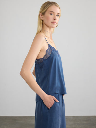 Woman wearing the Silk Cami by Margaret O'Leary.