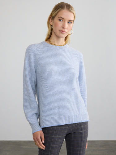 Woman wearing the Marin Pullover by Margaret O'Leary.