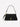 Margaret O'Leary Beverly Medium black pebbled leather handbag with gold rivets, dual straps, and zip detailing.