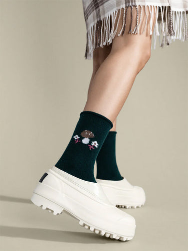 The Toaadstool Cashmere Crew Sock by Hansel from Basel.