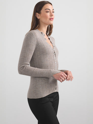 The Merino Multi Button Cardigan by Margaret O'Leary.