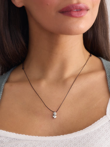 The PAVE DIAMOND SACRED HEART NECKLACE by Feathered Soul.