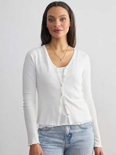 The Pointelle Cardigan by Margaret O’Leary.