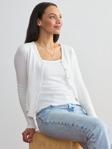The Pointelle Cardigan by Margaret O’Leary.