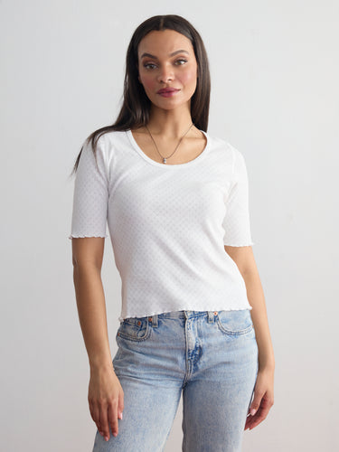 The Pointelle Tee by Margaret O’Leary.