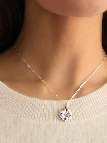 The Clover Charm Necklace by Feathered Soul.