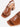 A pair of women's brown leather slingback block-heel sandals with square toes, shown on a clean light gray background.