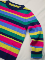 The cashmere pullover in crayola stripes by Margaret O'Leary.