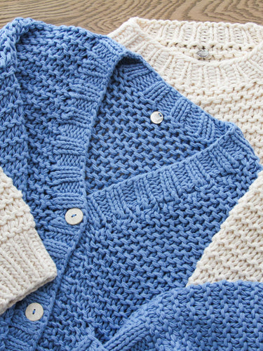 Hand knit sweaters by Margaret O'Leary.