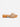 Beige Intentionally Blank sandal with wooden sole on a white background