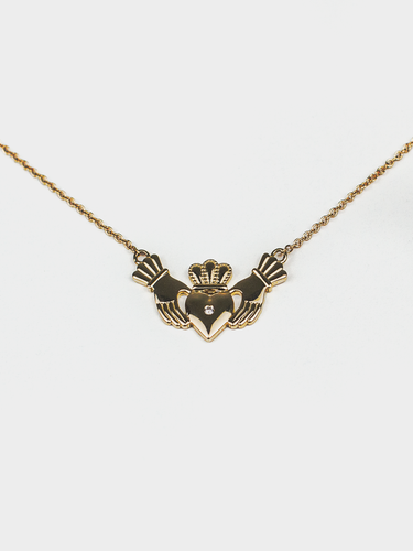 CLADDAGH PENDANT 14K YELLOW GOLD by Margaret O'Leary