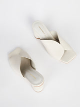 The Kamika Heel in Cream by Intentionally Blank.